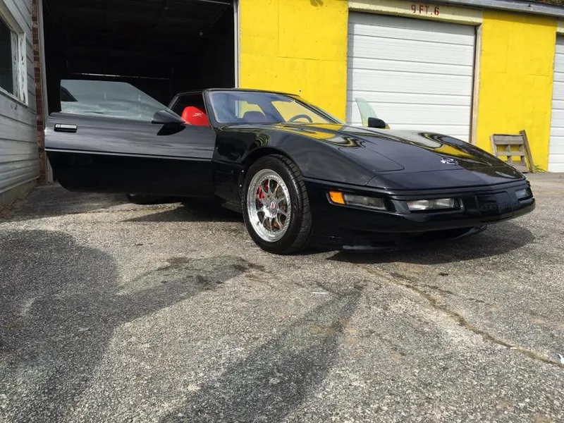 Black sports car - exterior after detailing