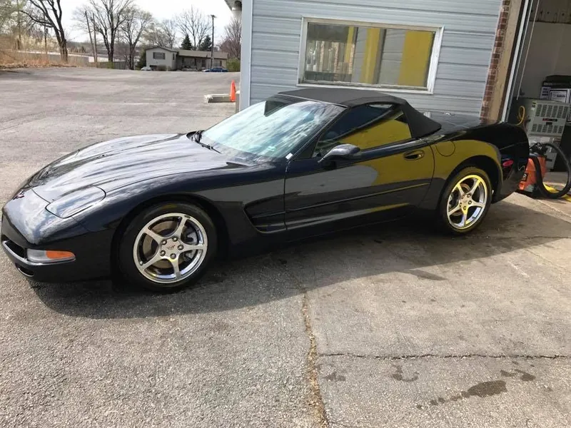 Black sports car - exterior after detailing