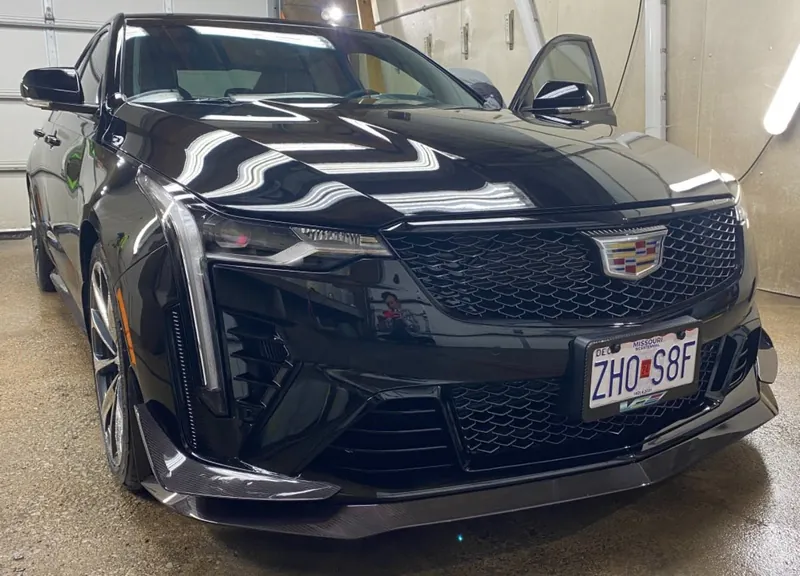 Black sedan - exterior after detailing