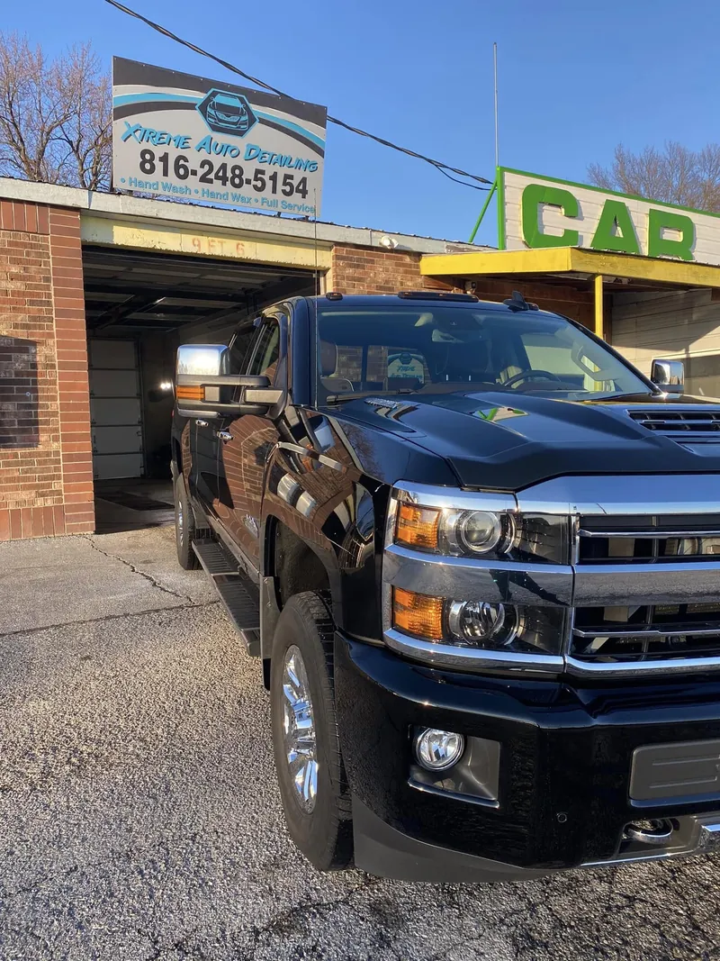 Black pickup truck - exterior after detailing