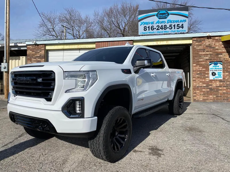 White pickup truck - exterior after detailing