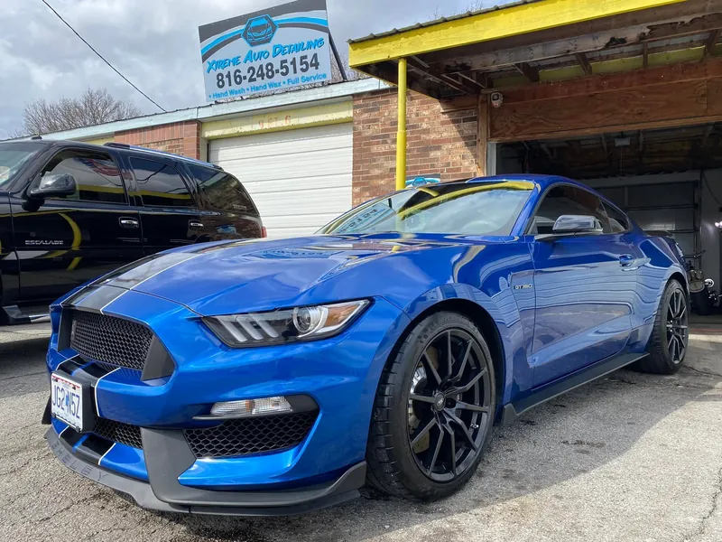Blue coupe - exterior after detailing