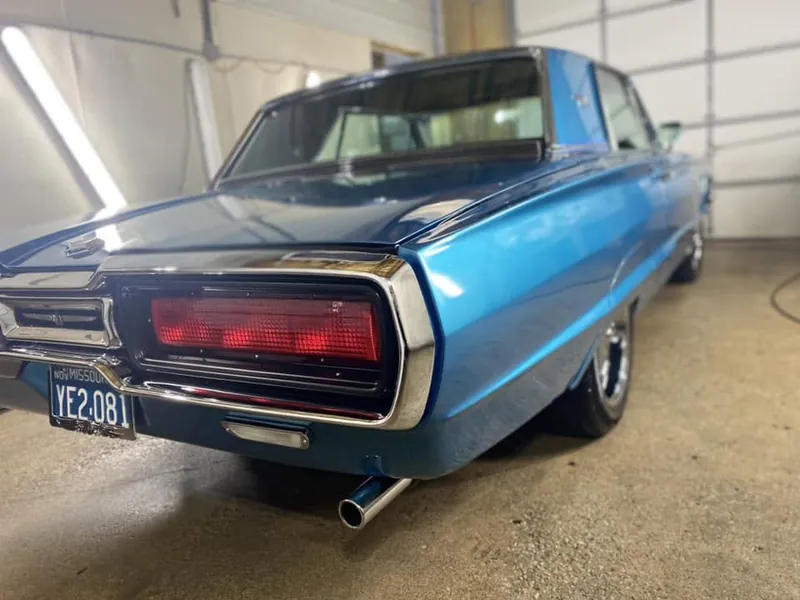 Blue classic car - exterior after detailing