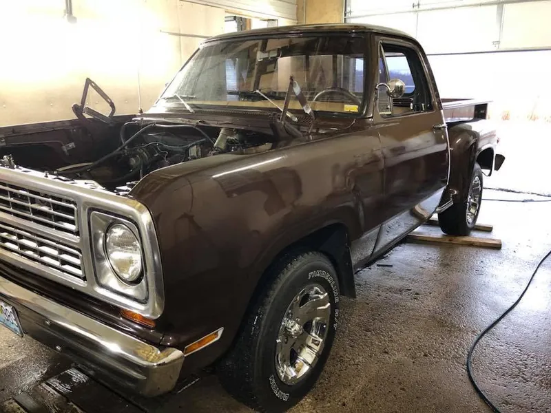 Brown pickup truck - exterior after detailing