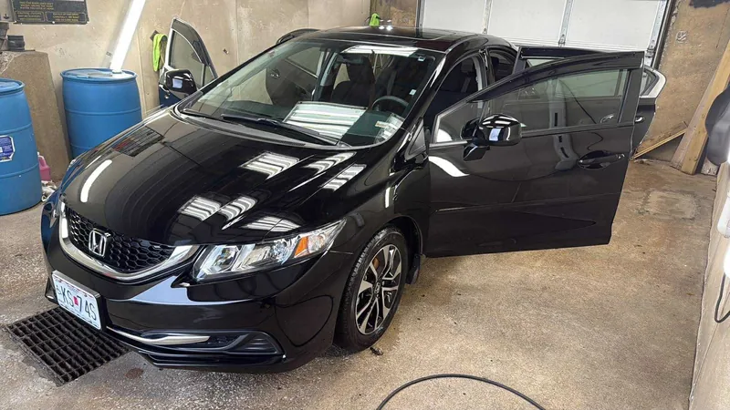 Black sedan - exterior after detailing