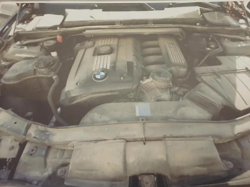 White car - engine bay detail