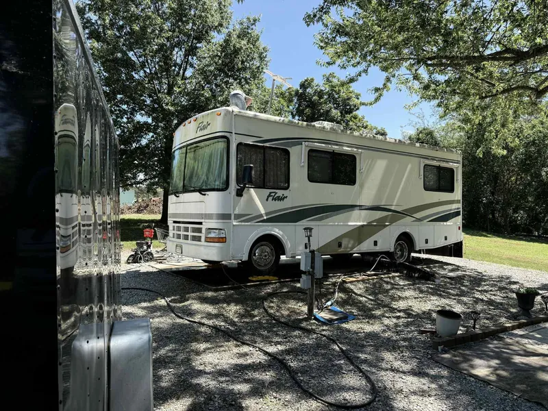 Tan motorhome - exterior after detailing
