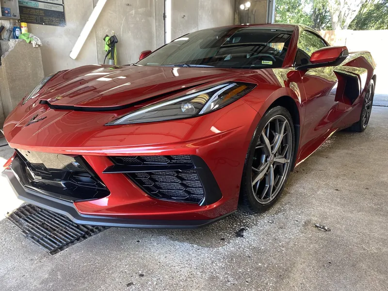 Red sports car - exterior after detailing