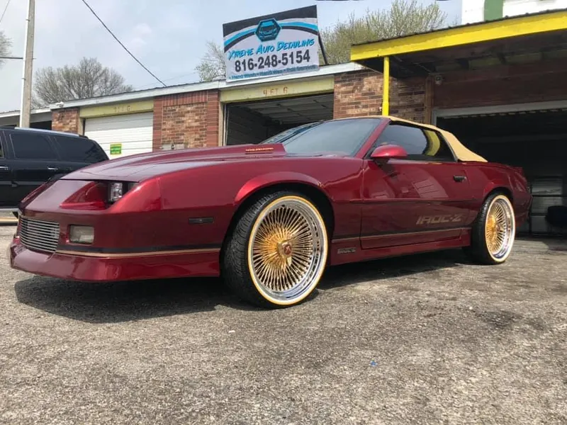 Red convertible - exterior after detailing