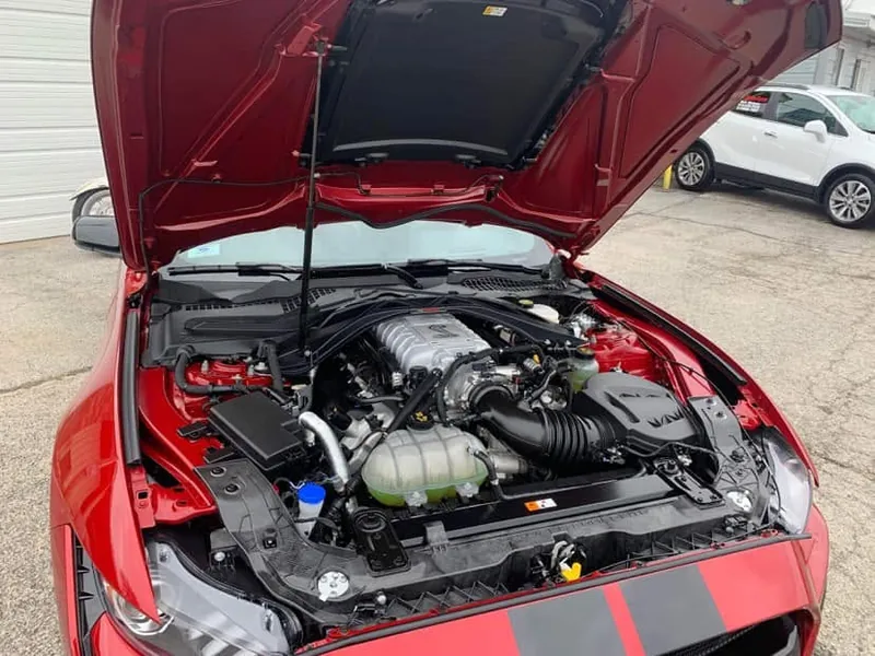 Red coupe - engine bay detail