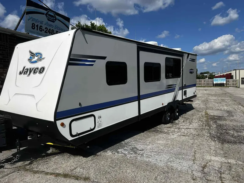 White travel trailer - exterior after detailing