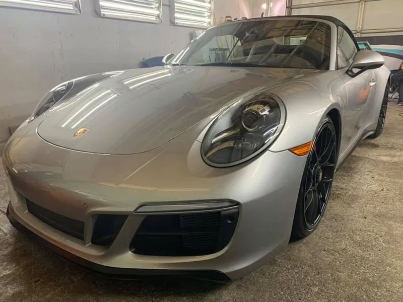 Silver sports car - exterior after detailing