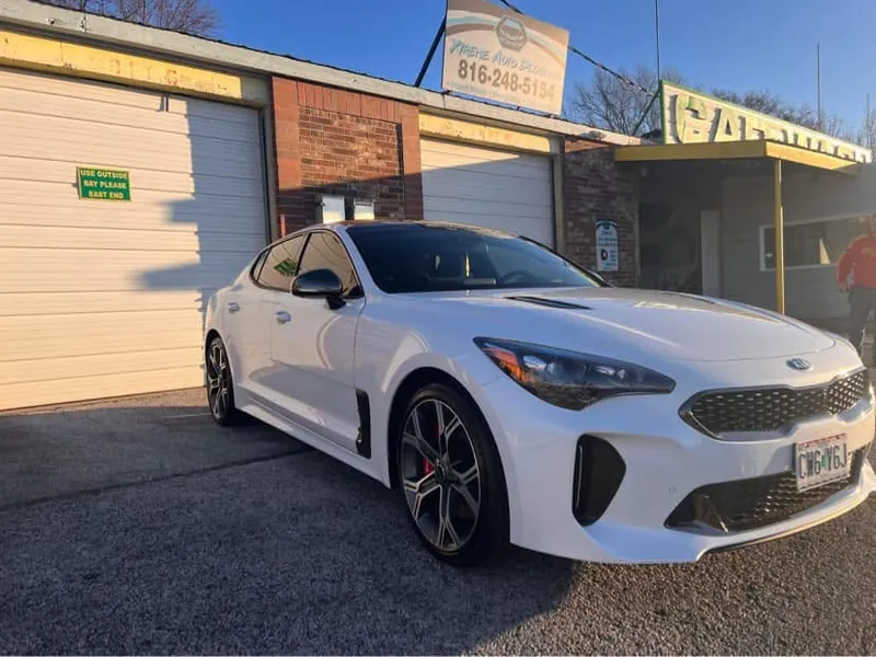 White sedan - exterior after detailing
