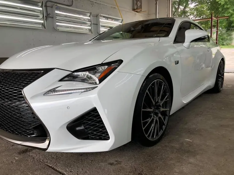 White coupe - exterior after detailing