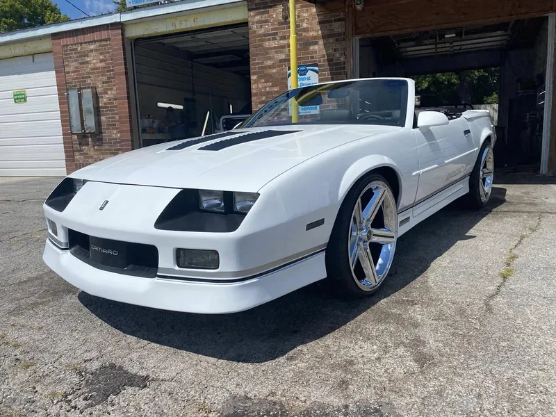 White convertible (classic) - exterior after detailing