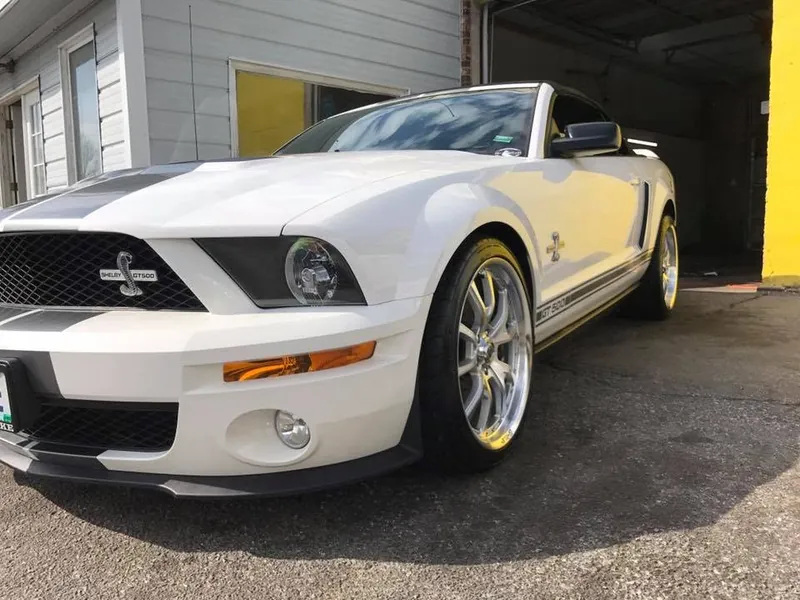 White convertible - exterior after detailing
