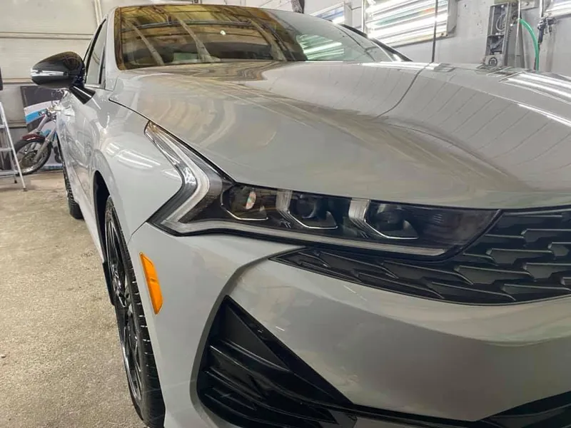 Gray sedan - exterior after detailing