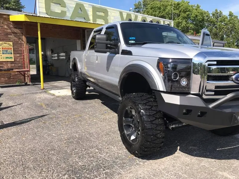 White pickup truck - exterior after detailing