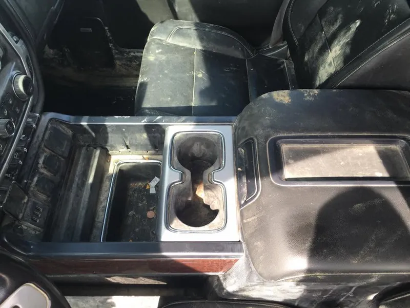 Black car (console detail) - interior detail