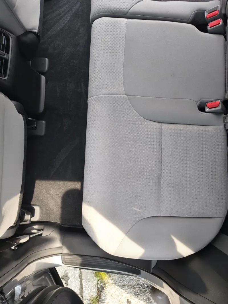 Gray SUV interior - deep-clean detail (rear seats)