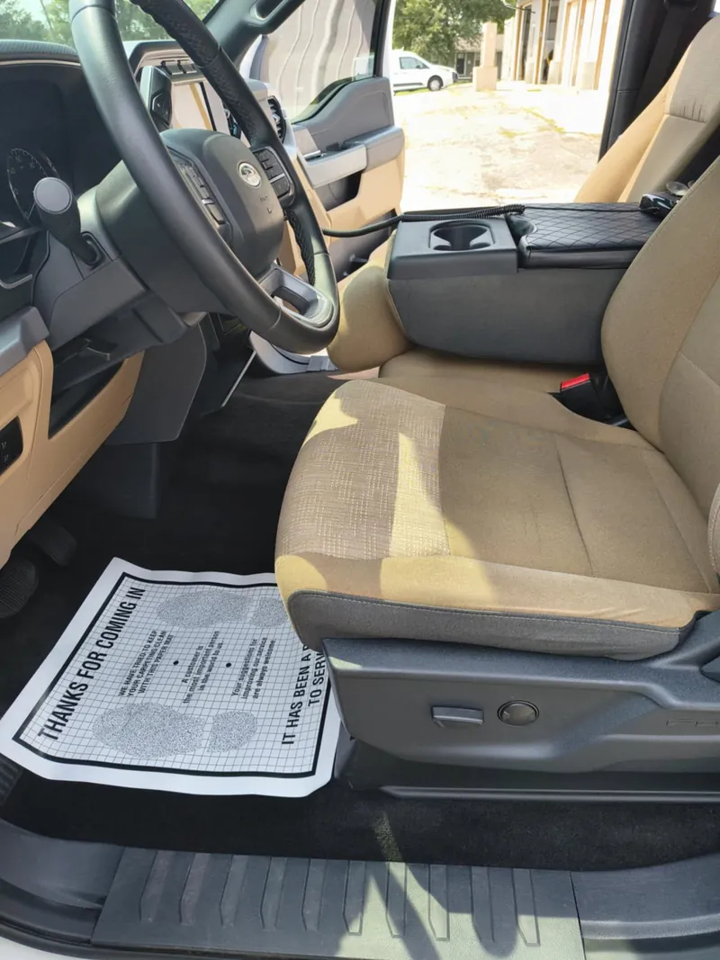 Tan pickup-truck interior - deep-clean detail (front seat)